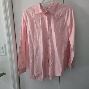 Women's Pink Button-Down Shirt - Classic Collared Top